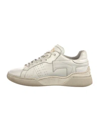 Pre-owned Tod's Leather Sneakers In White