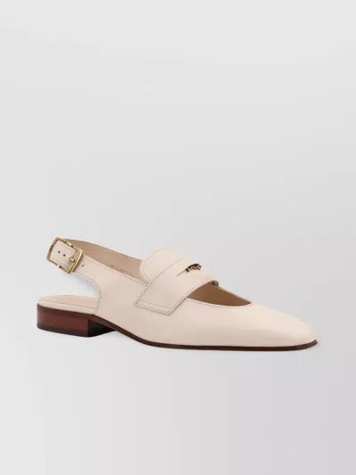 Tod's Leather Sole Metal Detail Pointed Toe Slingback