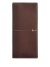 Tod's Leather Stitched Wallet In Brown