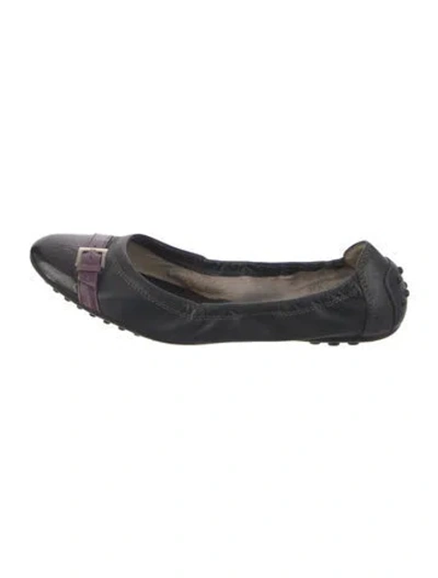 Pre-owned Tod's Leather Studded Accents Ballet Flats In Multi