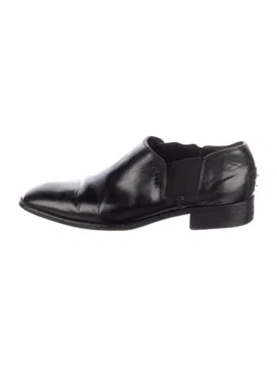 Pre-owned Tod's Leather Studded Accents Oxfords In Black