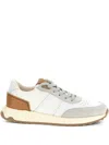 Tod's Leather Suede-panel Sneakers In White