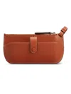 Tod's Leather Sunglass Case In Orange