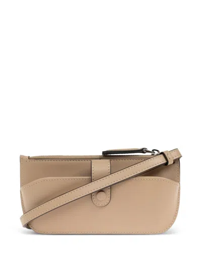 Tod's Leather Sunglasses Case In Neutrals