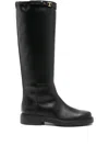 Tod's Leather T-buckle Knee-high Boots