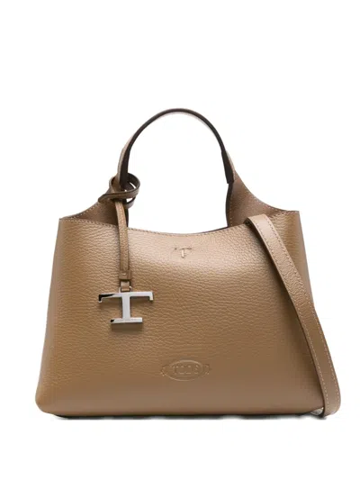 Tod's Leather T-logo Tote Bag