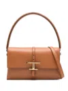 Tod's Leather T Timeless Mini Flap Bags In Brown