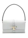 Tod's Leather T Timeless Mini Flap Bag In Grey