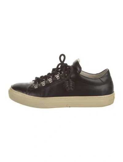Pre-owned Tod's Leather Tassel Accents Sneakers In Black