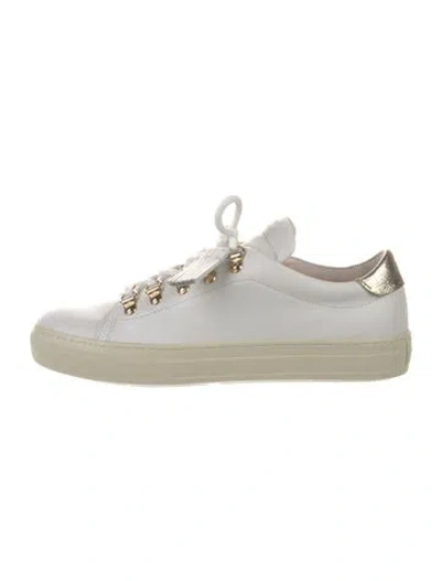 Pre-owned Tod's Leather Tassel Accents Sneakers In White