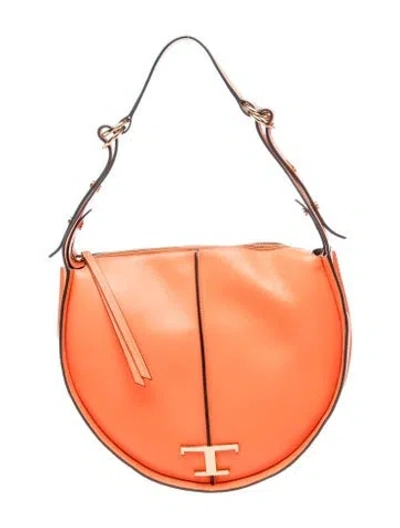 Pre-owned Tod's Leather Timeless Medium In Orange