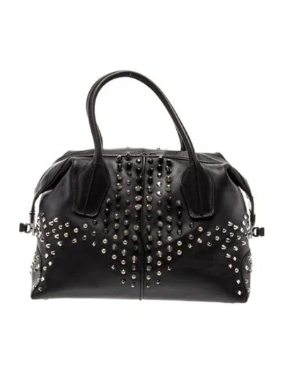 Pre-owned Tod's Leather Top Handle Bag In Black