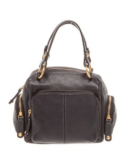 Pre-owned Tod's Leather Top Handle Bag In Black