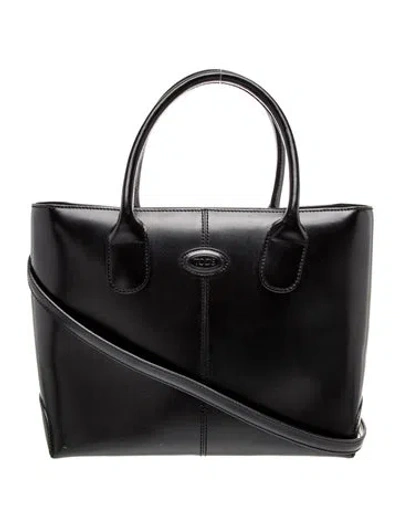Pre-owned Tod's Leather Top Handle Bag In Black