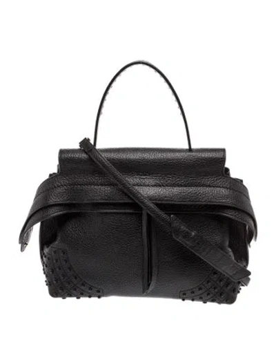 Pre-owned Tod's Leather Top Handle Bag In Black