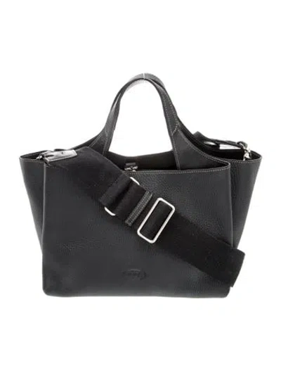 Pre-owned Tod's Leather Top Handle Bag In Black