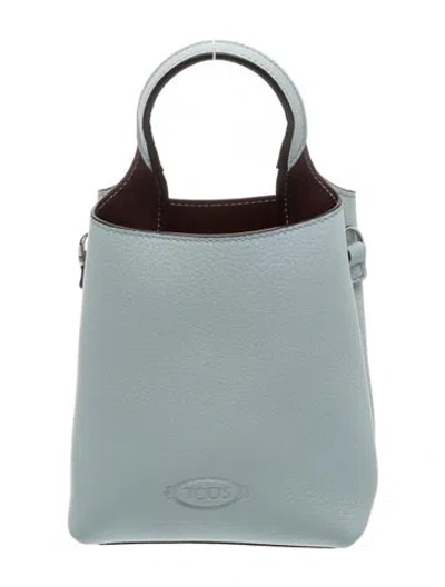 Pre-owned Tod's Leather Top Handle Bag In Blue