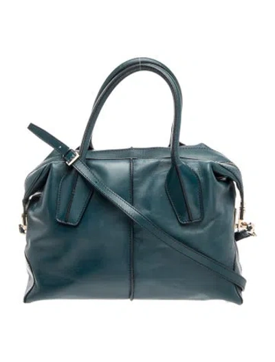 Pre-owned Tod's Leather Top Handle Bag In Blue