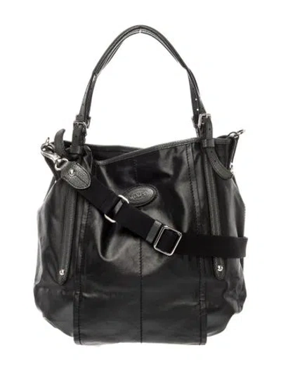 Pre-owned Tod's Leather Top Handle Bag In Blue