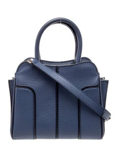 Pre-owned Tod's Leather Top Handle Bag In Blue