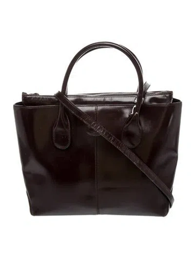 Pre-owned Tod's Leather Top Handle Bag In Brown