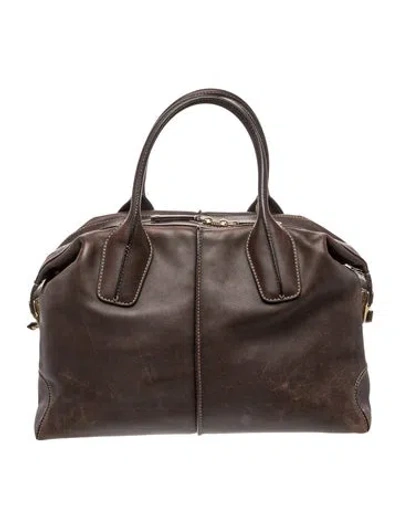 Pre-owned Tod's Leather Top Handle Bag In Brown