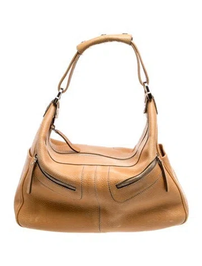 Pre-owned Tod's Leather Top Handle Bag In Brown