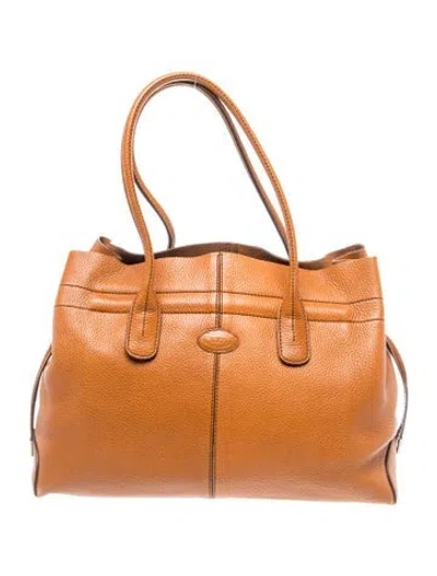Pre-owned Tod's Leather Top Handle Bag In Brown