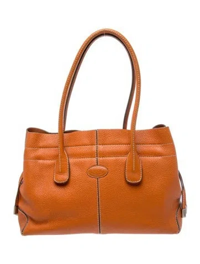 Pre-owned Tod's Leather Top Handle Bag In Brown