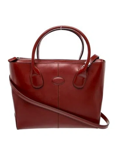 Pre-owned Tod's Leather Top Handle Bag In Brown