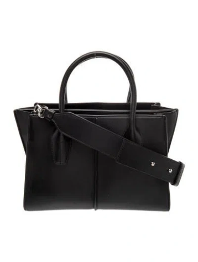 Pre-owned Tod's Leather Top Handle Bag In Gray