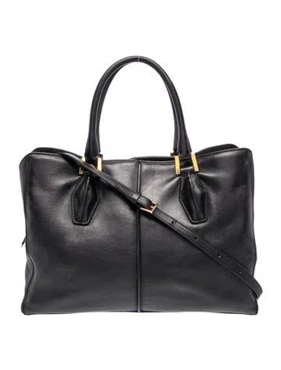 Pre-owned Tod's Leather Top Handle Bag In Gray