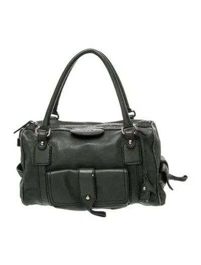 Pre-owned Tod's Leather Top Handle Bag In Green