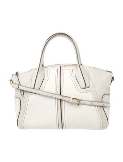 Pre-owned Tod's Leather Top Handle Bag In Neutrals