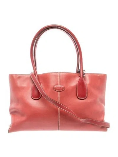 Pre-owned Tod's Leather Top Handle Bag In Pink