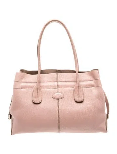 Pre-owned Tod's Leather Top Handle Bag In Pink