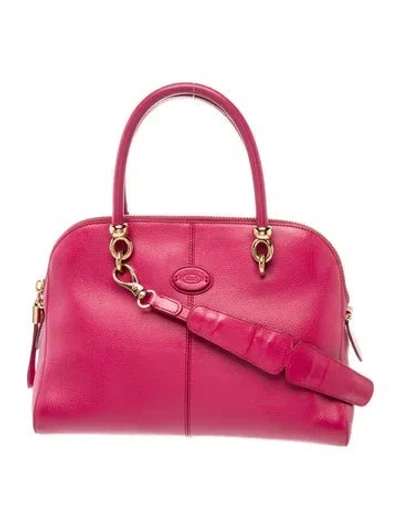 Pre-owned Tod's Leather Top Handle Bag In Pink
