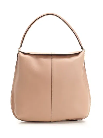 Tod's Leather Top Handle Bag Shoulder Bags Rose