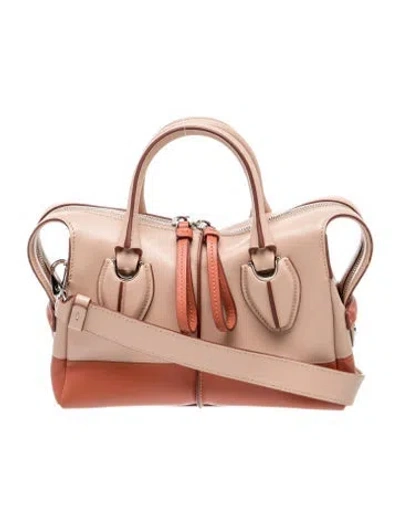 Pre-owned Tod's Leather Top Handle Bag W/ Tags In Brown