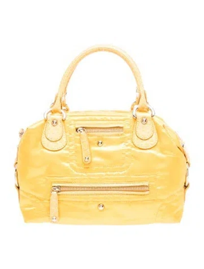 Pre-owned Tod's Leather Top Handle Bag In Yellow