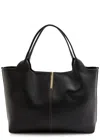 Tod's Medium-small Leather Shopping Bag In Black
