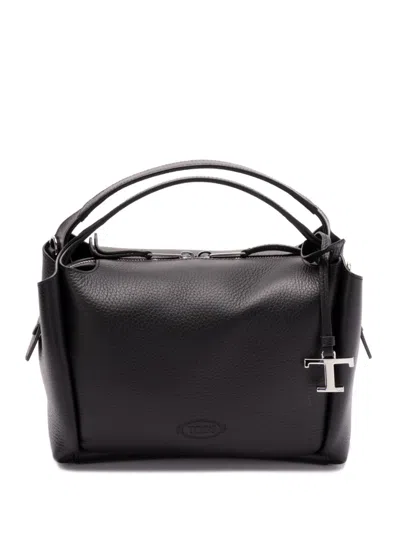 Tod's Leather Tote Bag In Black