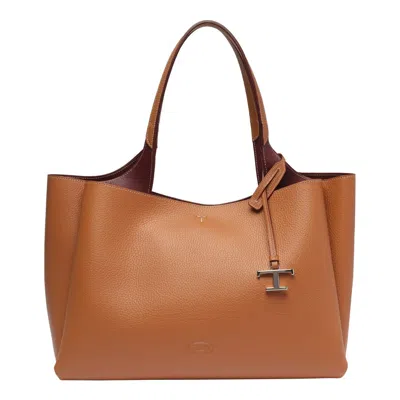 Tod's Tods Leather Tote Bag In Brown