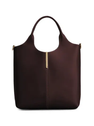 Tod's Leather Mini Tote Bag In Brown
