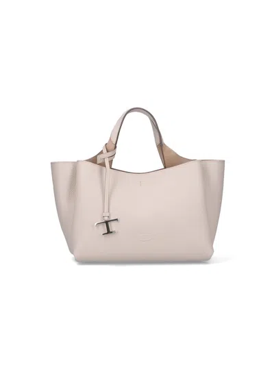 Tod's Tod`s Leather Tote Bag In Neutral