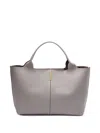 Tod's Leather Tote Bag In Grey