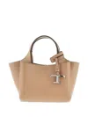 Tod's Leather Tote Bag In Neutral