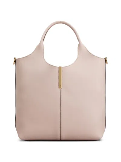 Tod's Leather Mini Tote With Branded Metal Bar Accessory Bags In Pattern