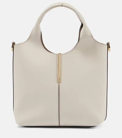 Tod's Leather Tote Bag In White