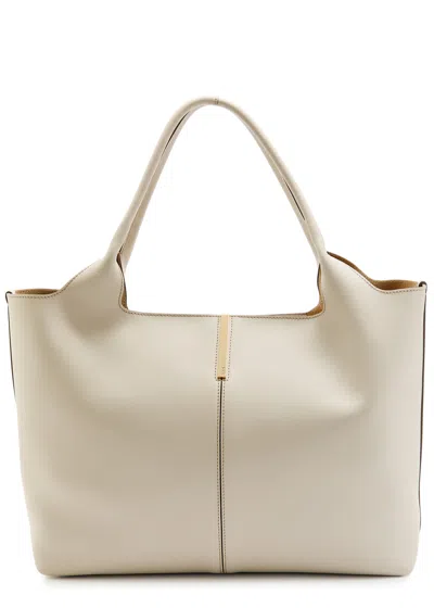 Tod's Tods Leather Tote Bag In White
